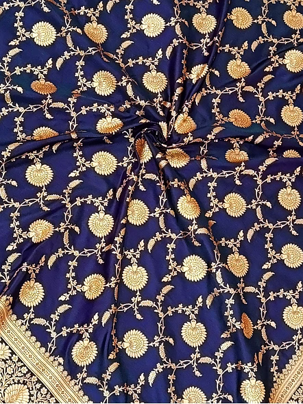 Dark Purple Katan Silk Saree Jaal - Elegant Indian Ethnic Wear-4