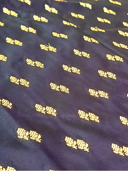 Dark Purple Katan Silk Saree Double Buti - Exquisite Indian Ethnic Wear-2