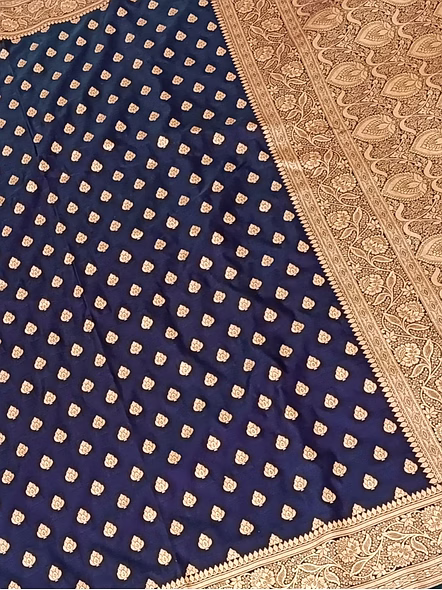 Purple Katan Silk Saree Buti - Exquisite Elegance for Every Occasion