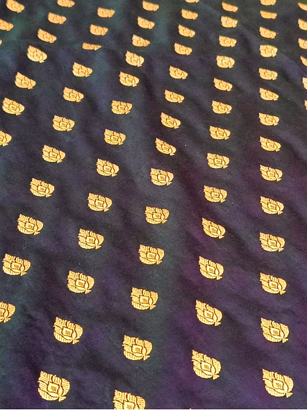 Purple Katan Silk Saree Buti - Exquisite Elegance for Every Occasion-2