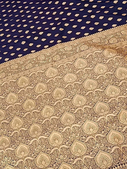 Purple Katan Silk Saree Buti - Exquisite Elegance for Every Occasion-3