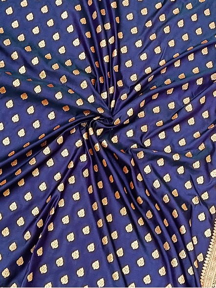 Purple Katan Silk Saree Buti - Exquisite Elegance for Every Occasion-4