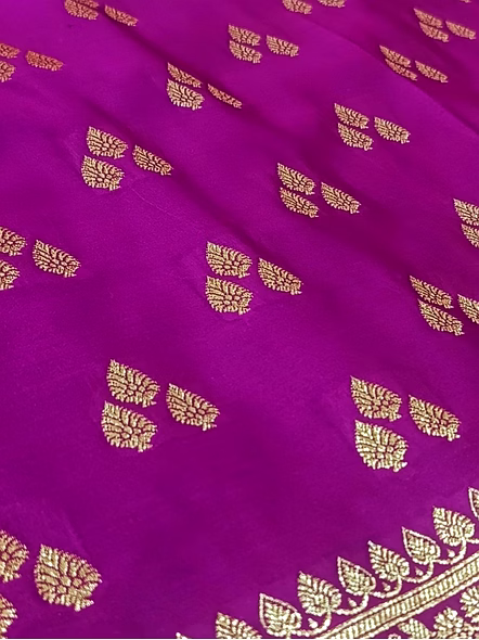Elegant Magenta Katan Silk Saree with Triple Buti Designs-1
