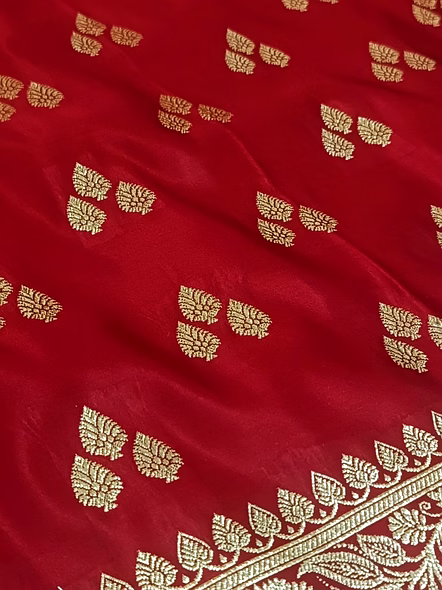Maroon Katan Silk Saree Triple Buti - Exquisite Indian Ethnic Wear-2