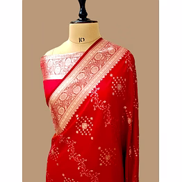 aanchal exquisite red katan silk saree fancy design - perfect for special occasions