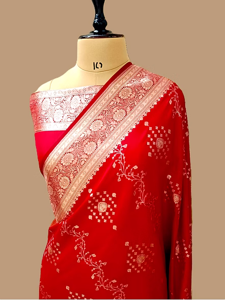 Exquisite Red Katan Silk Saree Fancy Design - Perfect for Special Occasions-AF-0025-RD