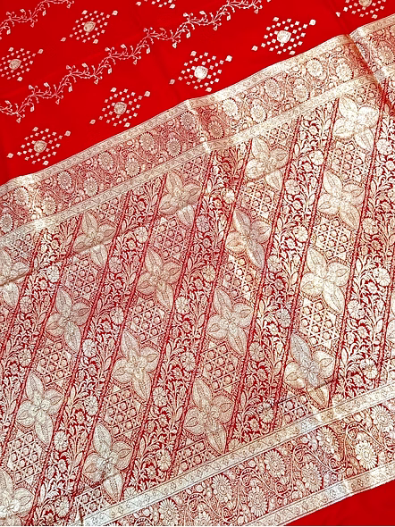 Exquisite Red Katan Silk Saree Fancy Design - Perfect for Special Occasions-3