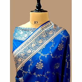 aanchal peacock katan silk saree jaal - handcrafted ethnic elegance