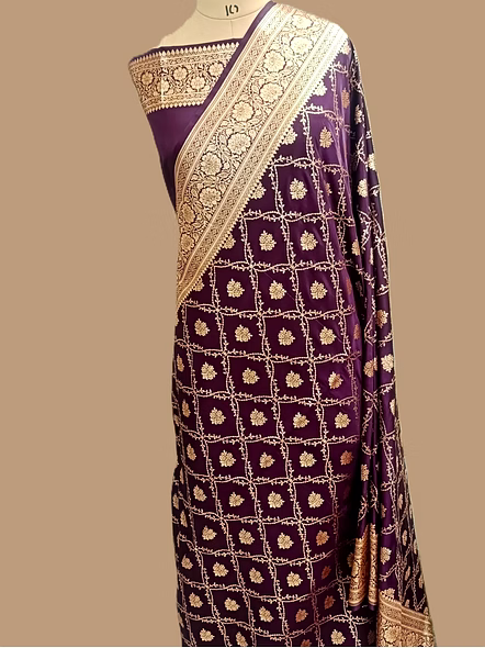 Elegant Wine Katan Silk Saree for Special Occasions | Aanchal Fabric