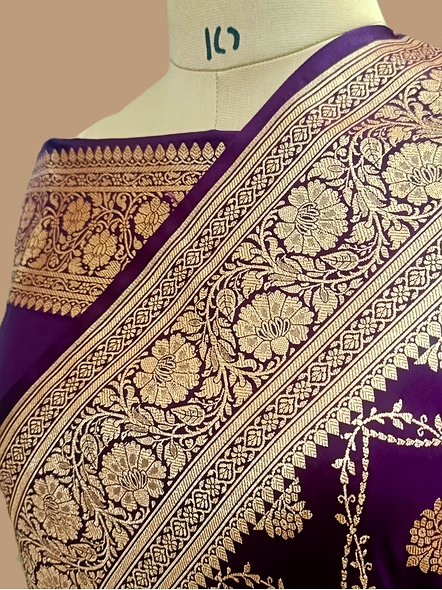 Elegant Wine Katan Silk Saree for Special Occasions | Aanchal Fabric-2