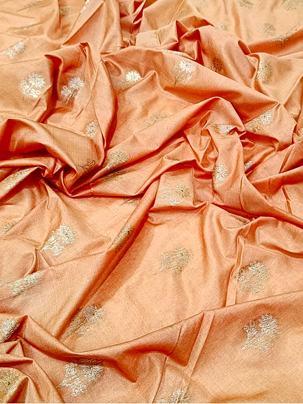 Stunning Skini Pink Banarasi Silk Saree by Aanchal Fabric-4