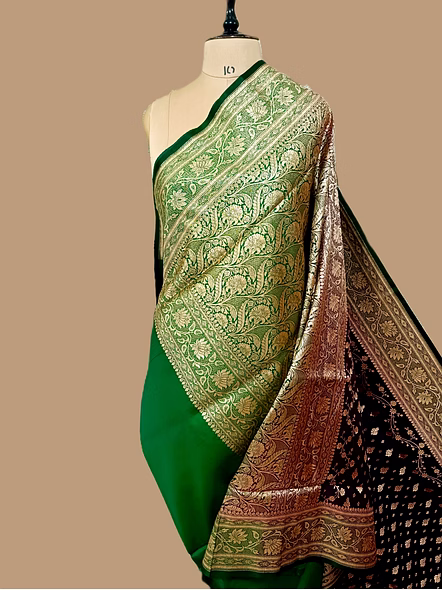 Elegant Magenta Nylon Satin Silk Banarasi Saree with Contrast Border-3