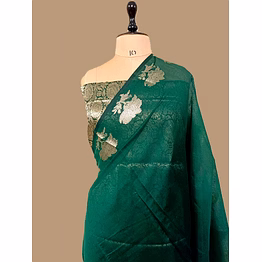 aanchal rama plain cotton silk banarasi saree - exquisite elegance for every occasion
