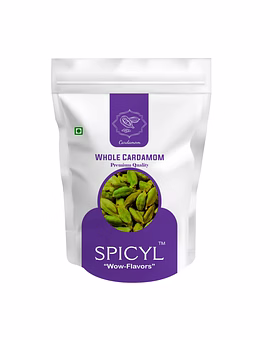 Spicyl Cardamom 8 mm and above Sizes, Premium Grade, 1st Quality, Indian Green Cardamom, Whole Cardamom, Green Elaichi (Pack of 1)