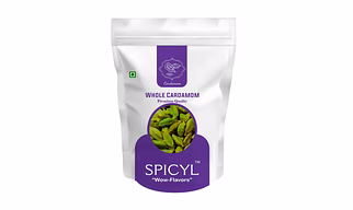 Spicyl Cardamom 8 mm and above Sizes, Premium Grade, 1st Quality, Indian Green Cardamom, Whole Cardamom, Green Elaichi (Pack of 1)