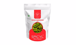 Spicyl Cardamom 7.0 mm to 7.5 mm Sizes, 3rd Quality Grade, Indian Green Cardamom, Whole Cardamom, Green Elaichi (Pack of 1)