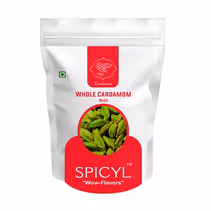 Spicyl Cardamom 7.0 mm to 7.5 mm Sizes, 3rd Quality Grade, Indian Green Cardamom, Whole Cardamom, Green Elaichi (Pack of 1)