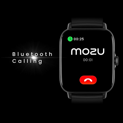 Mozu Gowear Pro Bluetooth Calling Smartwatch-Black-2