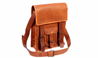 Unisex 11 inch Leather Crossbody Sturdy ipads and Tablet Messenger Bag