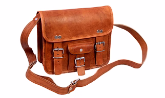 Women Leather Crossbody Shoulder Vintage Brown"9 * 7 inch"Handbag