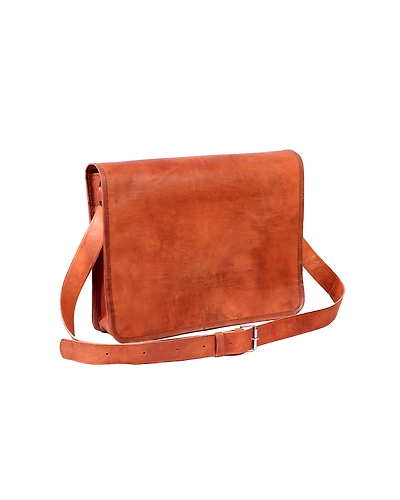 Leather&quot;15 Inch&quot; Vintage Full Flap Large Crossbody Laptop Messenger Bag-11375670