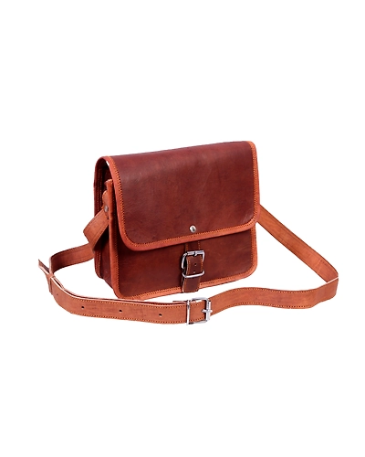Women Leather Crossbody Shoulder Vintage Brown&quot;9 * 7 inch&quot; Handbag-11375852