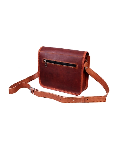 Women Leather Crossbody Shoulder Vintage Brown&quot;9 * 7 inch&quot; Handbag-1