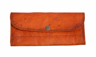 Leather Women Purse Flap Wallet Clutch Brown Vintage Stylish