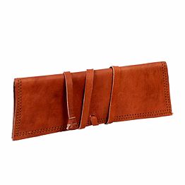pen stationery made of leather brown vintage case every day for work, school, and collage