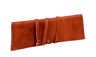 Pen stationery made of leather Brown vintage case Every day for work, school, and collage