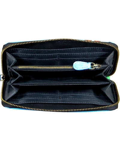 TATSAM Leather Wallet for Women, Hand purse for women, Ladies Purse, detachable wrist strap for Indoor &amp; Outdoor Hand Painted (FPP)-2