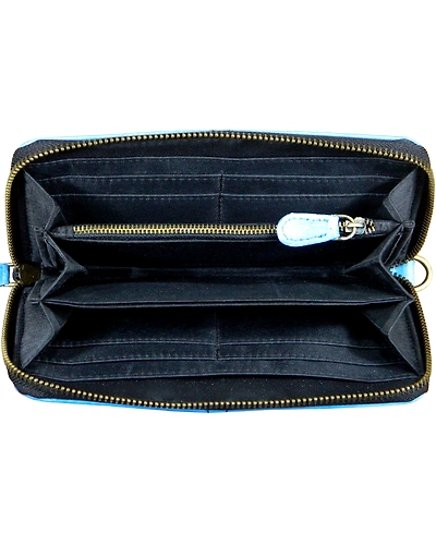 TATSAM Leather Wallet for Women, Hand purse for women, Ladies Purse, detachable wrist strap for Indoor &amp; Outdoor Hand Painted (DBS)-2