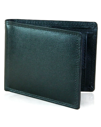 Luxury Leather Wallet for Men | Branded RFID Blocking Wallet-W9-Blk