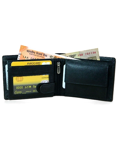 Luxury Leather Wallet for Men | Branded RFID Blocking Wallet-Black-1
