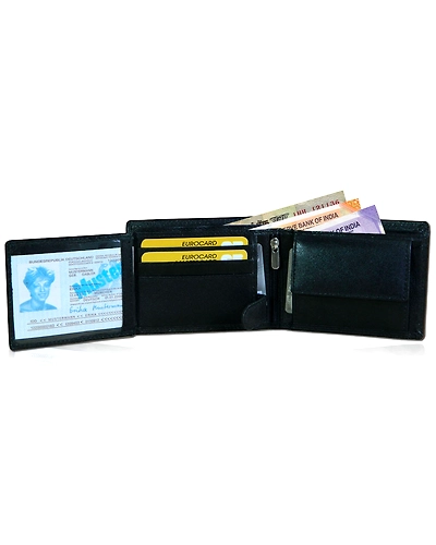 Luxury Leather Wallet for Men | Branded RFID Blocking Wallet-Black-3