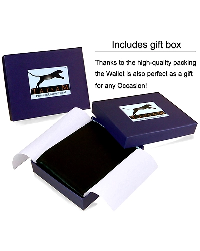 Luxury Leather Wallet for Men | Branded RFID Blocking Wallet-Black-7