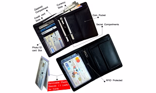 Premium Men's Leather Wallet with RFID Protection - Best Branded Wallet for Men | Fashionable & Durable Double Stitching