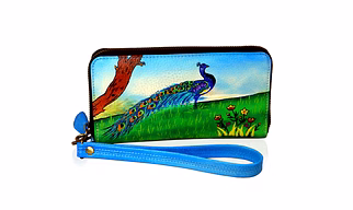 Hand-Painted Leather Ladies Purse – Stylish and Unique Women’s Wallet (LW104HP-FPP)