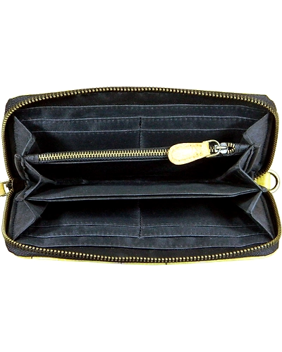 Hand-Painted Leather Ladies Wallet with Detachable Wrist Strap – Elegant Purses for Women-VSR-4