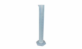 Polypropylene molded hexagonal base Measuring Cylinder 100ml (Pack of 1)