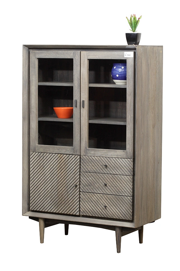 Display Cabinet with 3 doors and 3 drawers in Mango wood-JC-96482