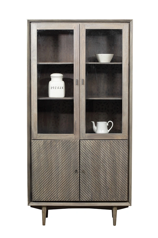 Display Cabinet with 4 doors in Mango wood-JC-96484