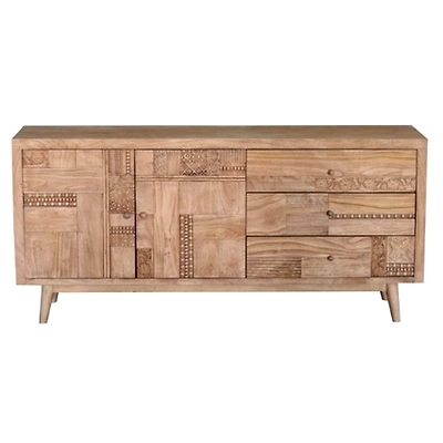 Sideboard with 2 Doors & 3 Drawers (Back & Drawer bottom in MDF)