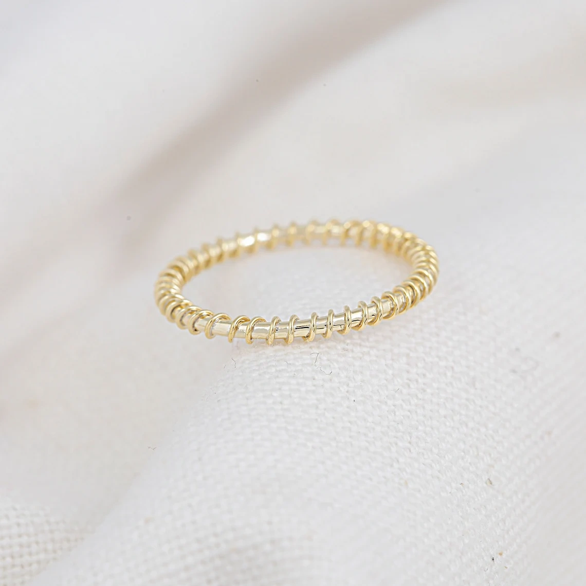 14k Gold Plain Wedding Band Thumb Ring - Shop Now
