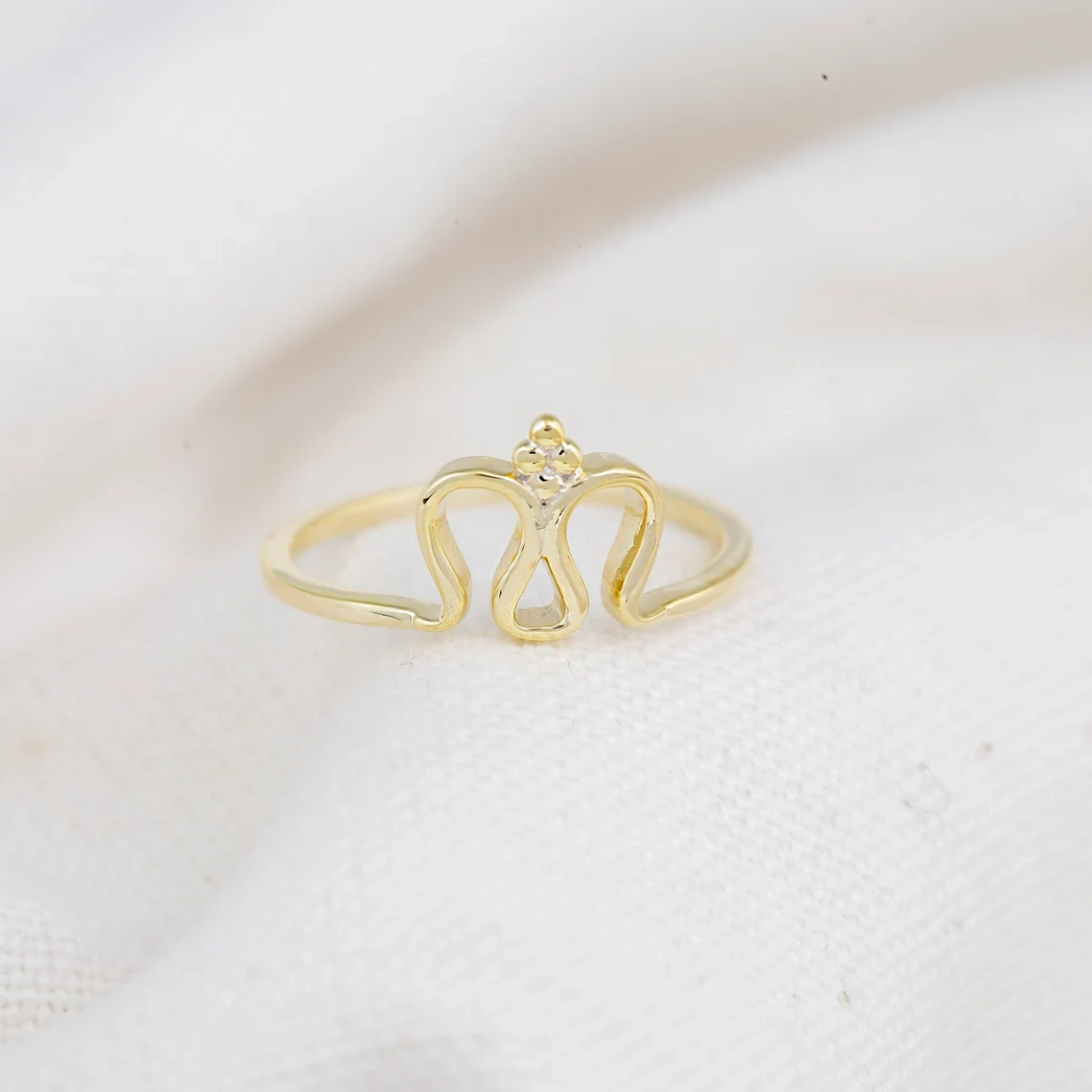 14K Solid Gold Plain Band Ring Handmade Charm Indian Ring Knuckle Delicate Boho Wire Wrap Minimalist Gold Dainty Stacking Ring Gift for Her-11392956