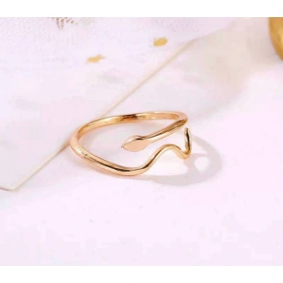 10K Solid Gold Dainty Snake Wrapped Stacking Adjustable Ring Minimalist Delicate Simple Unique Handmade Open Cuff Ring Boho skinny ring