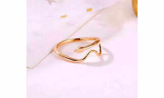 10K Solid Gold Dainty Snake Wrapped Stacking Adjustable Ring Minimalist Delicate Simple Unique Handmade Open Cuff Ring Boho skinny ring