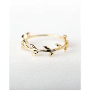 10K Solid Gold Tiny leaf Ring Handmade Delicate Stacking Branch Vine Ring Dainty Minimalist Statement Gold knuckle Skinny Bohu leaves Ring