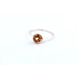 925 Sterling Silver Natural Faceted Citrine Ring handmade November Birthstone ring Minimalist Jewelry Yellow Pear Shape Gemstone Ring