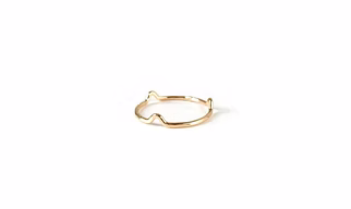 14K Solid Gold Dainty Skinny Freeform Mountain Thin Ring Minimalist Delicate Unique Handmade Simple Gold Stacking Unisex Boho Style Ring
